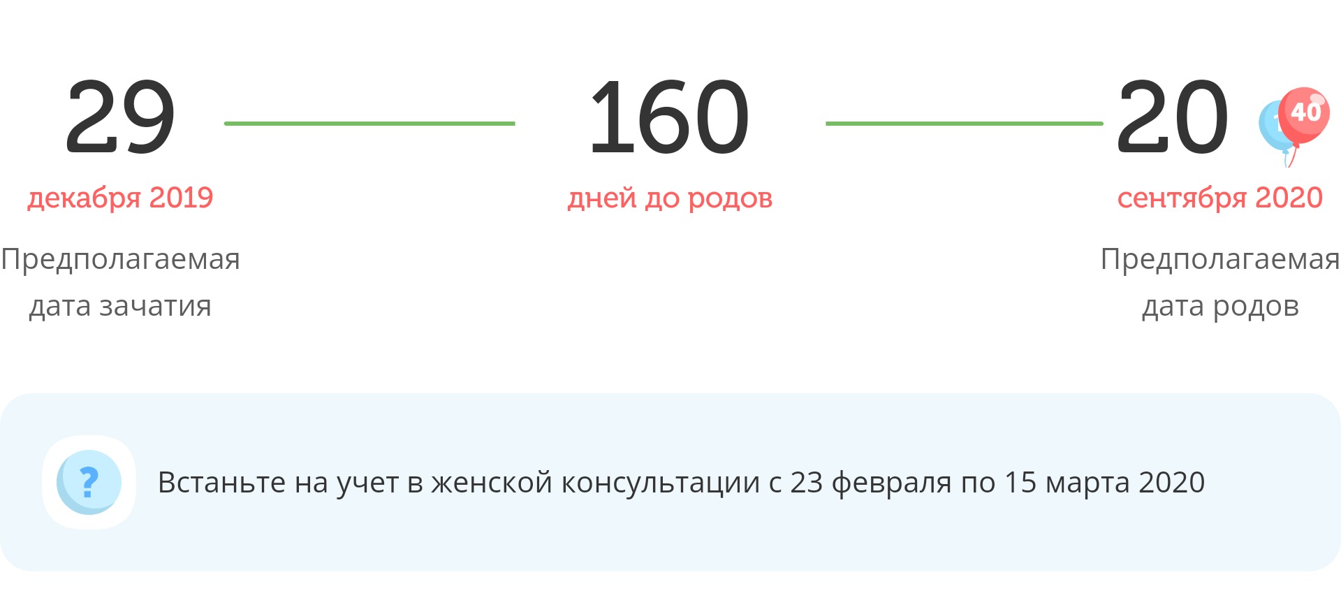 Калькулятор даты родов