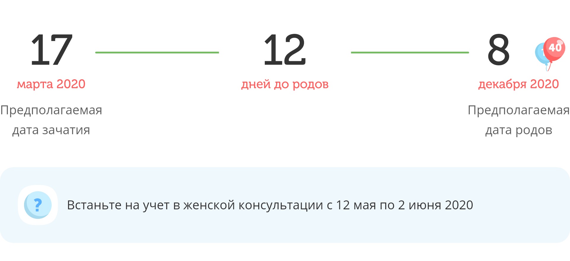 Калькулятор даты родов