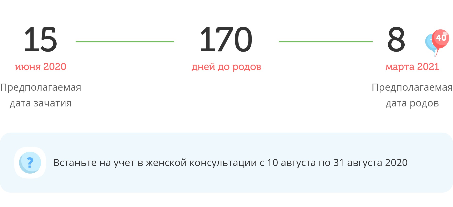 Калькулятор даты родов