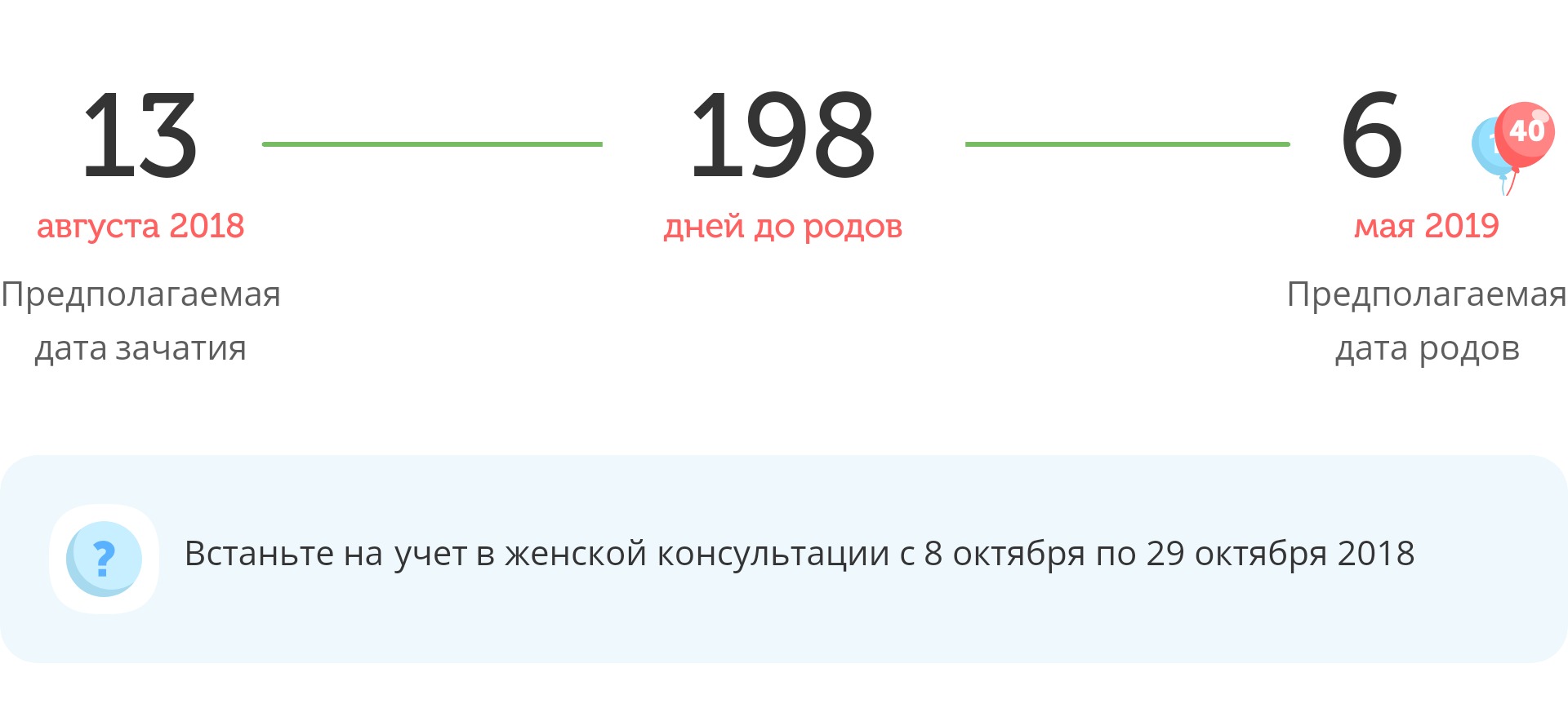 Калькулятор даты родов