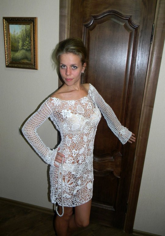 Пляжная туника в технике