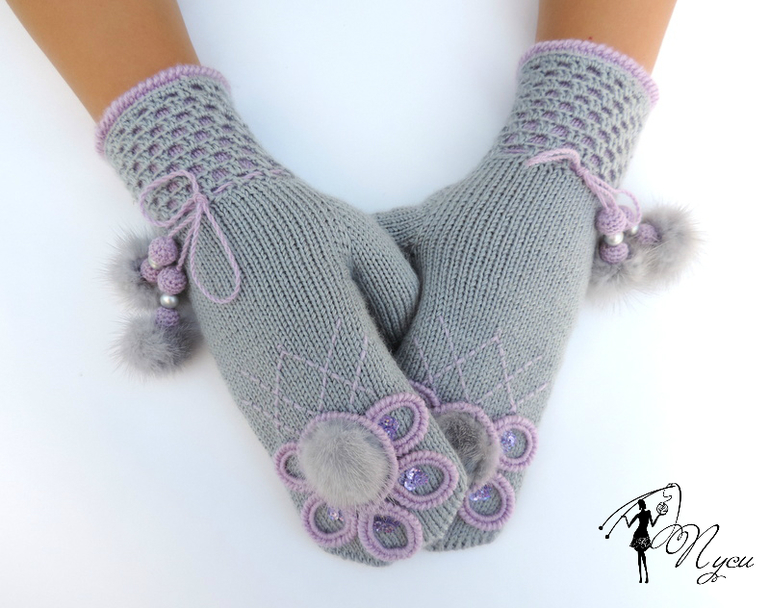 Авторские рукавички ручной работы ...... фото готовых работ ( остальное на заказ )