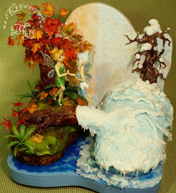 Торт по мультфильму " Тайна зимнего леса"