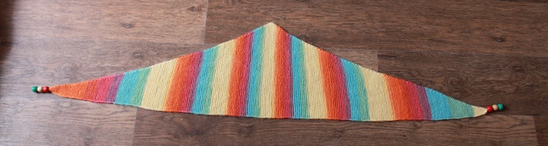 Радужный комплект шапка+шарф