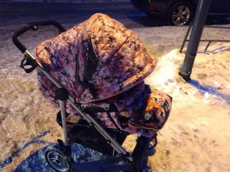 Моя зимняя коляска Esspero X-Drive pink.