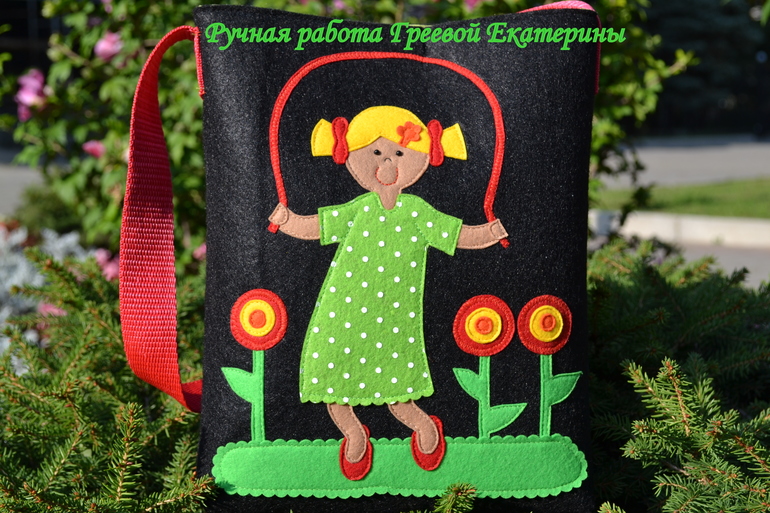 Детская сумочка из ФЕТРА и ТКАНИ под названием