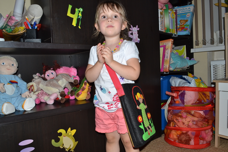 Детская сумочка из ФЕТРА и ТКАНИ под названием