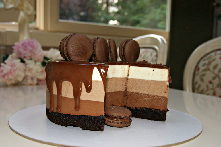 Торт с тремя шоколодами