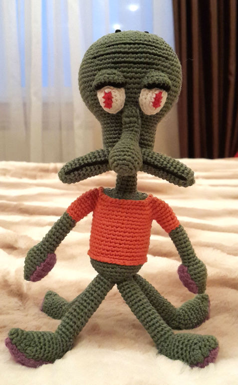 Все главные герои мультика Спонч Боб крючком!