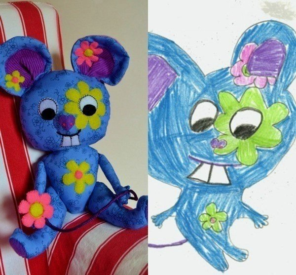 Уникальные игрушки, сшитые по детским рисункам