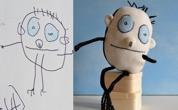 Уникальные игрушки, сшитые по детским рисункам