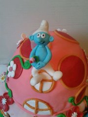 Смурфики и их домик-грибочек