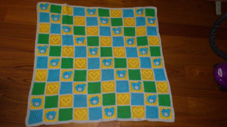 Плед с медвежатами