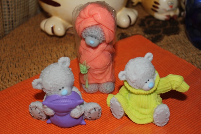 Мыло ручной работы мишки тедди