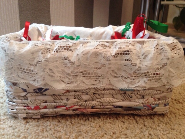 Мои робкие первые шажочки в плетении из газет