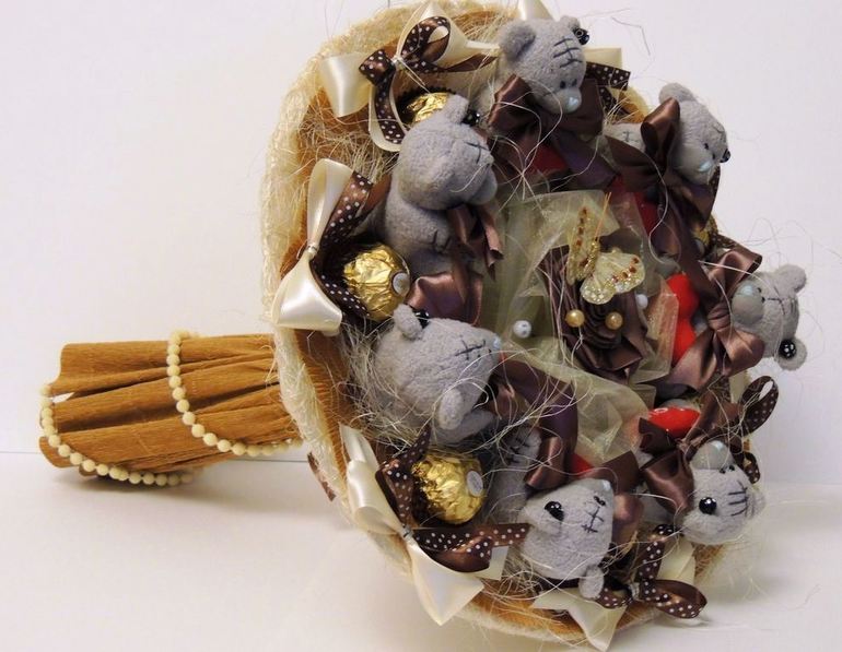 Букет "Шоколадные мишки"