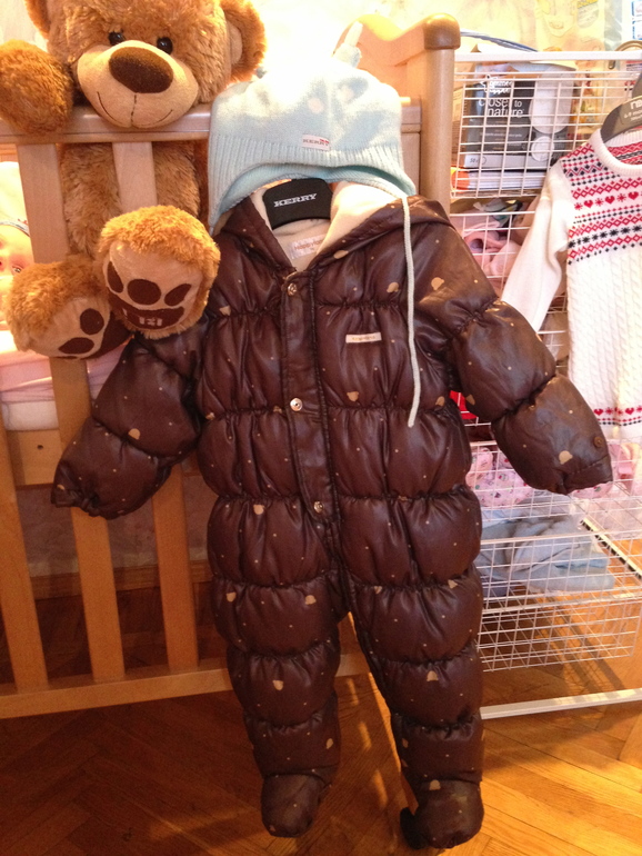 Зимний комбинезон на 80 см! с шапочкой!