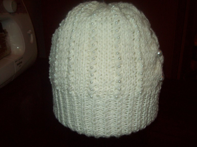 Шапка"Жемчужная зима"