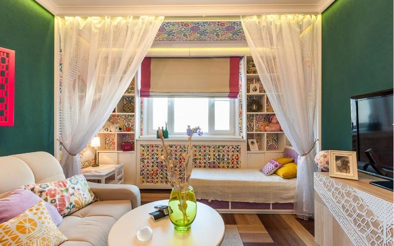 Идея планировки в 1-комн. квартире с ребенком