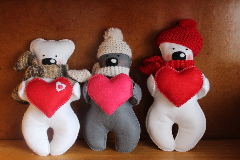 Фетровые зимние игрушки