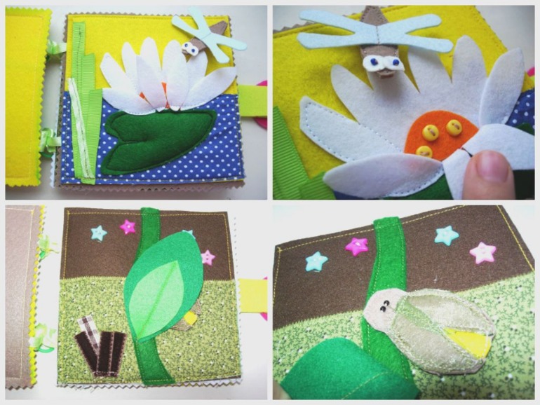 Развивающая книжка из фетра. Насекомые.