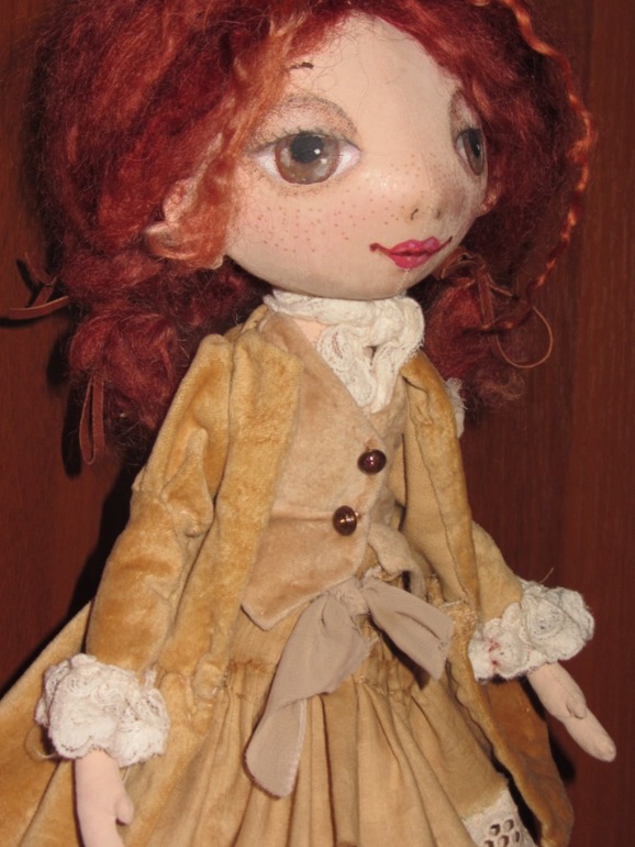 Кукла " Осень" в технике грунтованного текстиля
