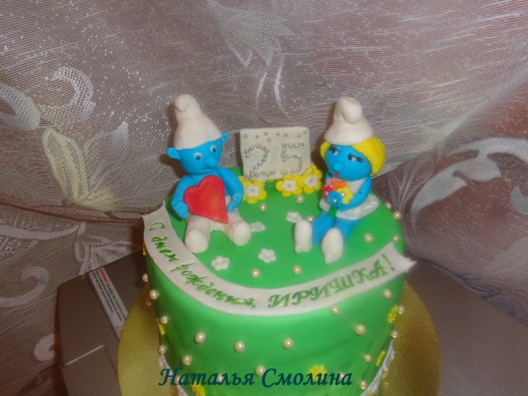Торт смурфики