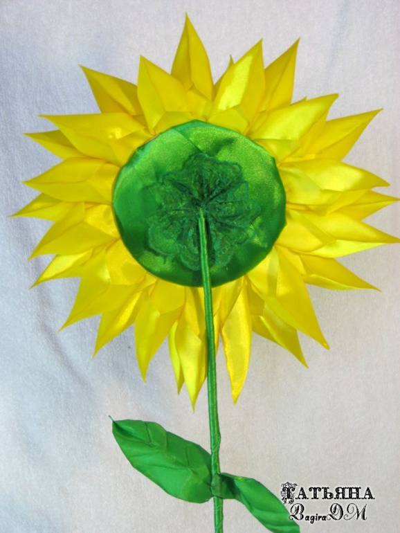 Канзаши-топиарий "Подсолнух"