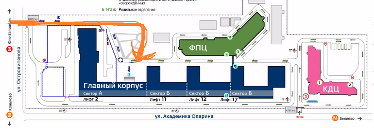 Кулаково схема корпусов