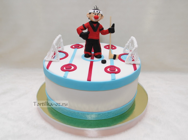 Торт с хоккеистом)