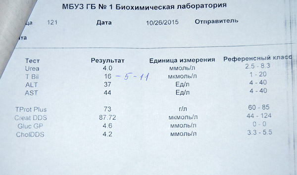 Направление на коагулограмму образец