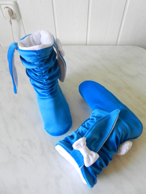 Тапочки-лапочки из велюра.