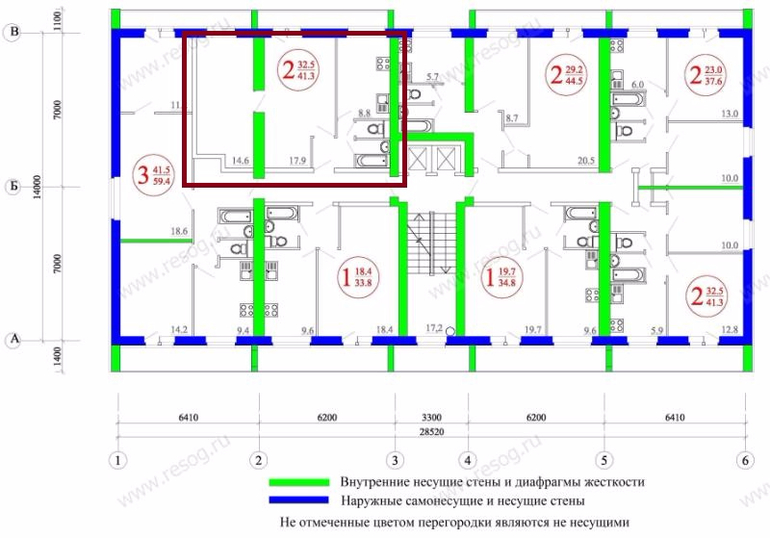 План квартиры в 12 этажном панельном доме