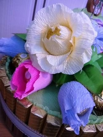 Мой первый торт, первый букет из конфет