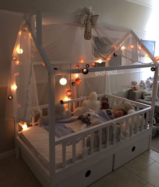 Светящаяся гирлянда в интерьере детской комнаты - создаем уютную атмосферу в будние дни