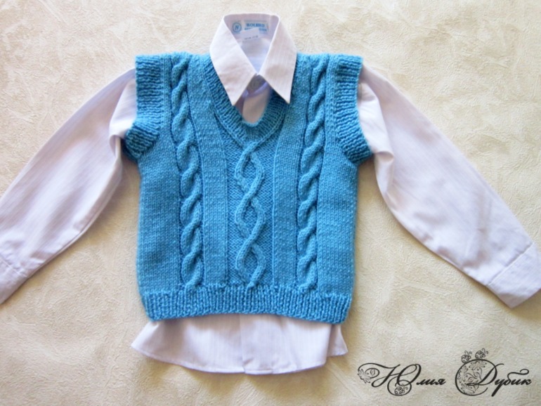 Немного спицами....