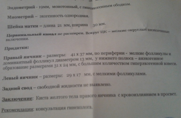 Узи после лапары.