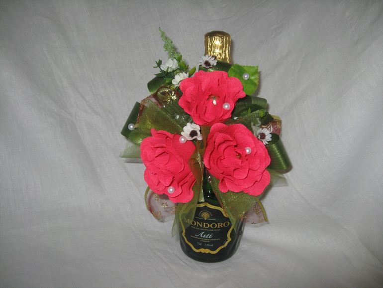 Моя первая украшенная бутылочка