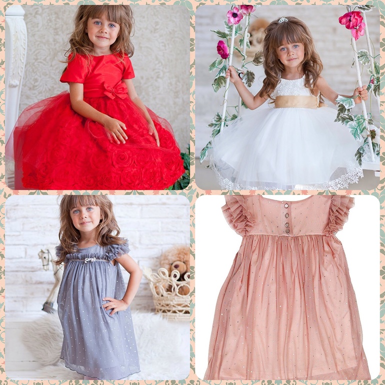 Пиар красивых нарядных платьев для девочек