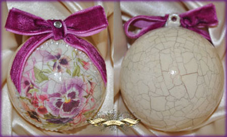 Комплект елочных игрушек "Фарфоровый расцвет"