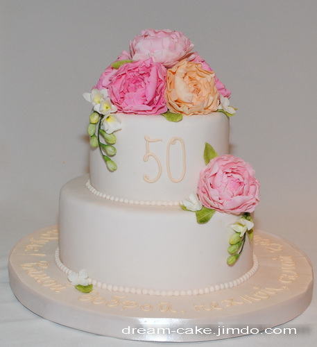 Пионы на юбилей маме