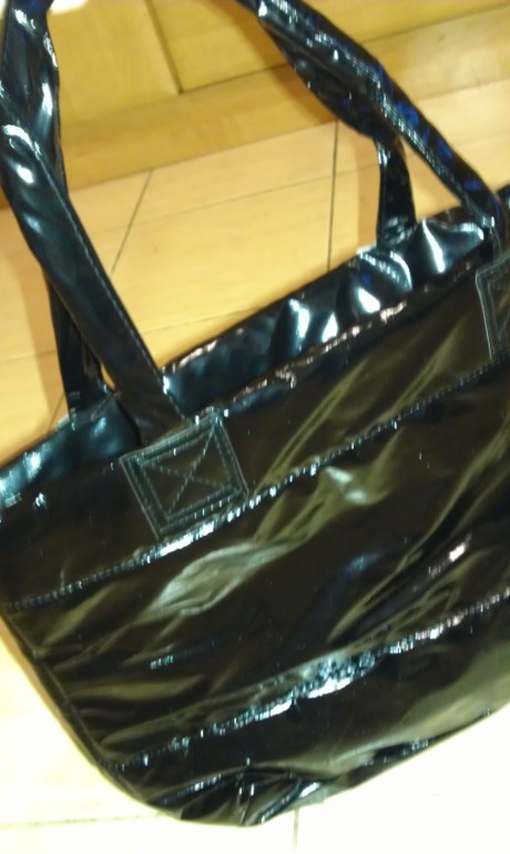 В НАЛИЧИИ !!! Текстильная лаковая сумка (чёрный) - 300руб.