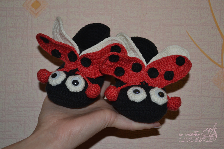 Пинетки- божьи коровки