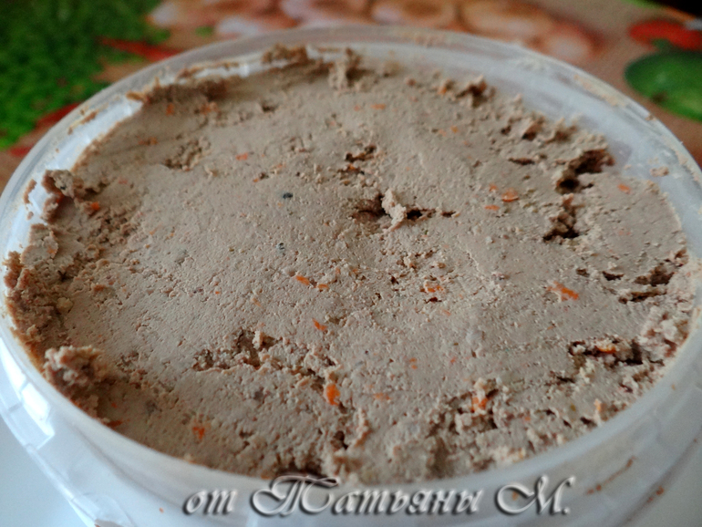 Паштет нежный из печени цыпленка (мультиварка, быстро и просто)