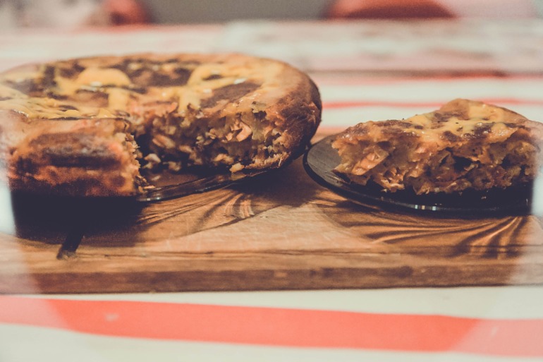 Пирог с форелью