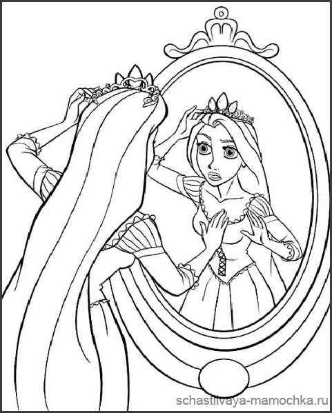 Раскраски для девочек Рапунцель