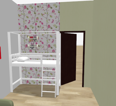 Как расположить полочки у детской кровати дл. 165 см?