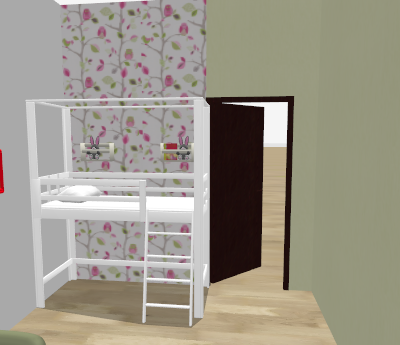 Как расположить полочки у детской кровати дл. 165 см?