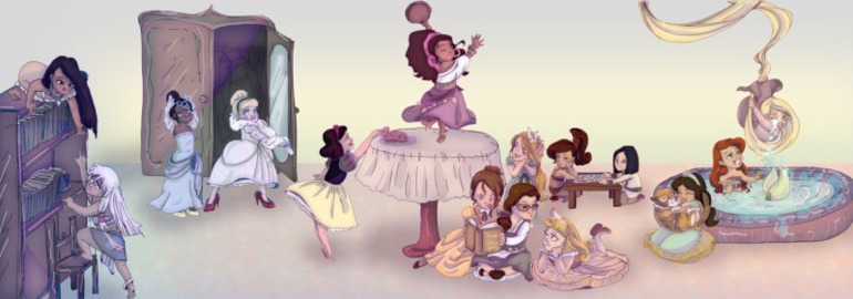 Герои Диснея в детстве.