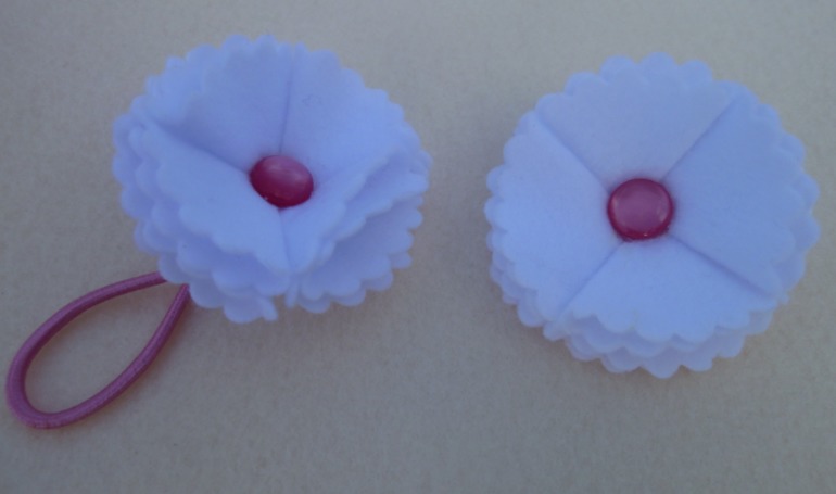 Заколочки для волос из фетра.